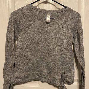 Girls grey long-sleeve shirt